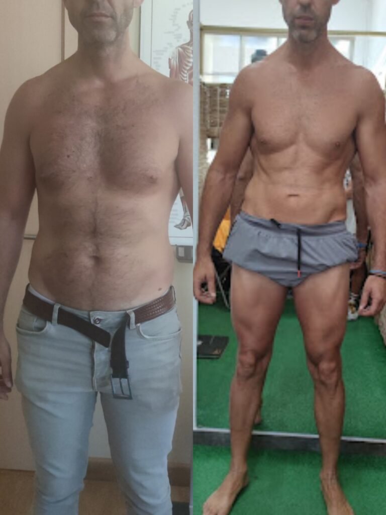 foto cliente antes y después de contratar un entrenador personal